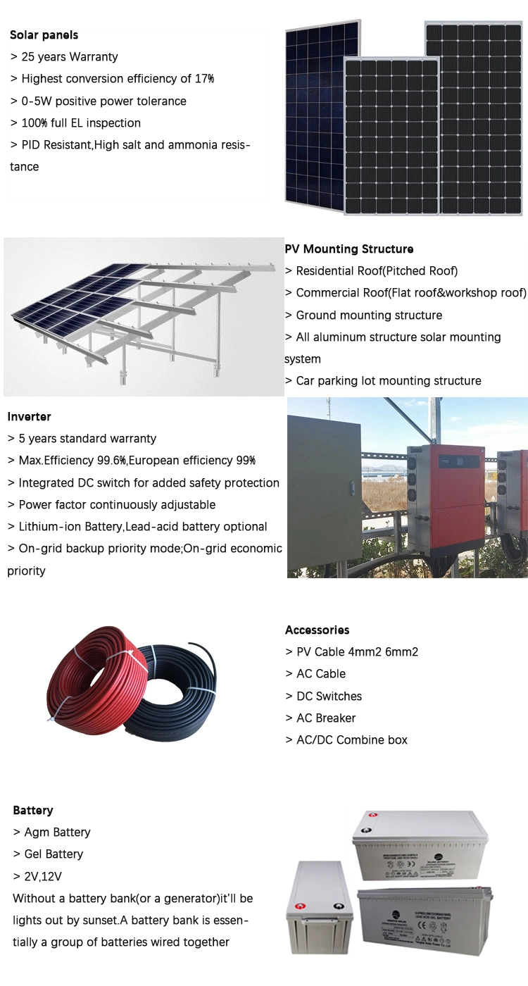 10kw Solar Panel Hybrid System Hybrid Solar Pvt Panel