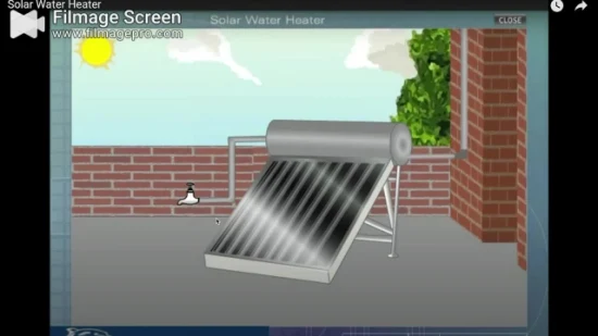 Offener Flachbildschirm-Solarwarmwasserbereiter mit 150 l Fassungsvermögen, zugelassen von Solar Keymark