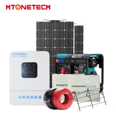 Htonetech Off Grid 3000 Solar System Manufacturing China 13 kW monokristallines Solarpanel 150 W günstiger Dieselgenerator Solar Hybrid Pvt System